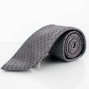 PAL ZILERI 100% Silk Tie | Gray with Black Accents | Designer Menswear